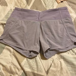 Light purple lulu lemon shorts